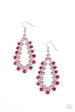 Its About to GLOW Down - Pink Earrings - Paparazzi Accessories