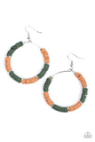 Skillfully Stacked - Green Earrings - Paparazzi Accessories