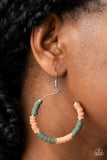 Skillfully Stacked - Green Earrings - Paparazzi Accessories