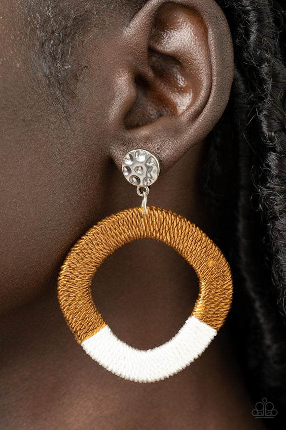 Thats a WRAPAROUND - Brown Earrings – Paparazzi Accessories