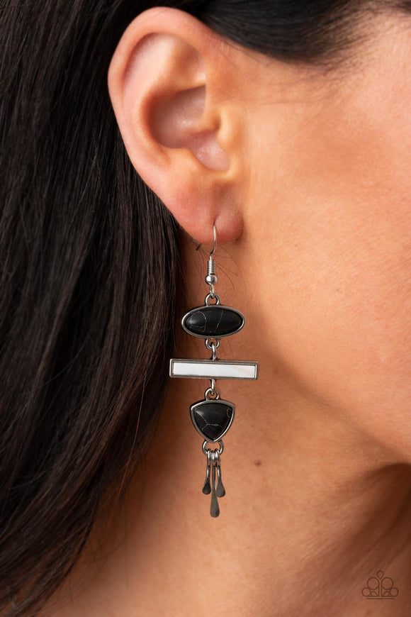 Adventurously Artisan - Black Earrings – Paparazzi Accessories