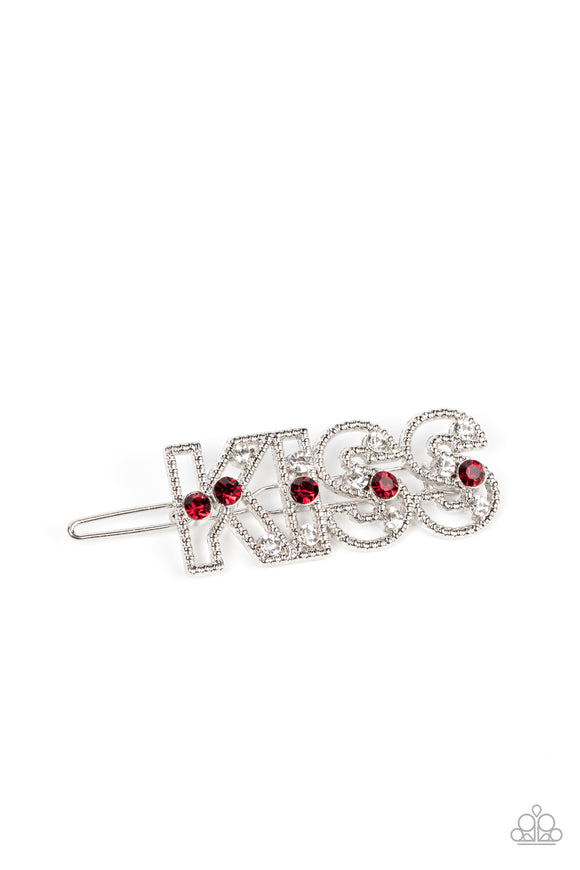 Kiss Bliss - Red Hairclip - Paparazzi Accessories