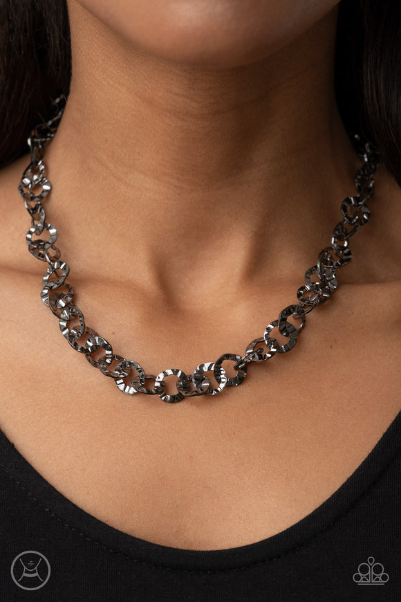Rebel Grit - Black Necklace – Paparazzi Accessories