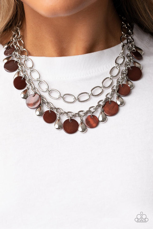 Beachfront Fabulous - Brown Necklace – Paparazzi Accessories