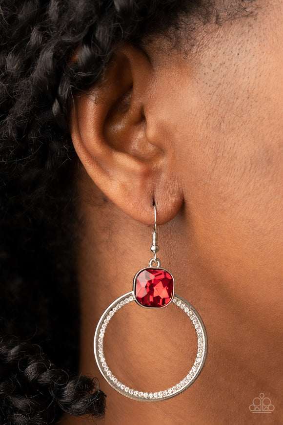 Cheers to Happily Ever After - Red Earrings - Paparazzi Accessories