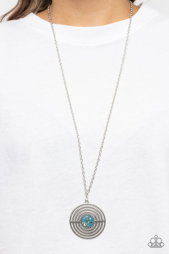 Targeted Tranquility - Blue Necklace – Paparazzi Accessories