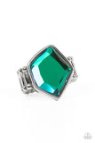 Abstract Escapade - Green Ring – Paparazzi Accessories