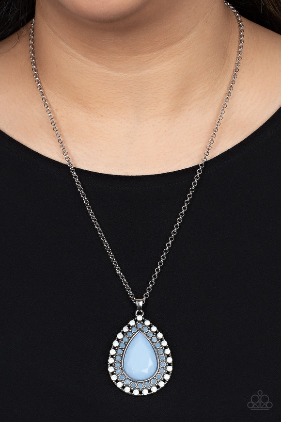 DROPLET Like Its Hot - Blue Necklace – Paparazzi Accessories