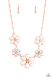 Fiercely Flowering - Copper Necklace - Paparazzi Accessories
