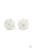 Bunches of Bubbly - White Earrings – Paparazzi Accessories