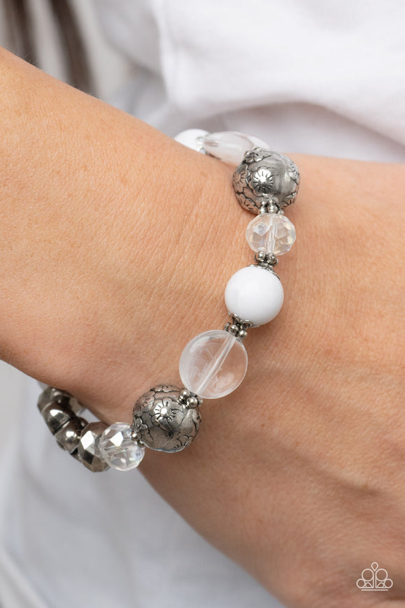 Pretty Persuasion - White Bracelet – Paparazzi Accessories