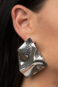 Modern Maverick - Silver Earrings – Paparazzi Accessories