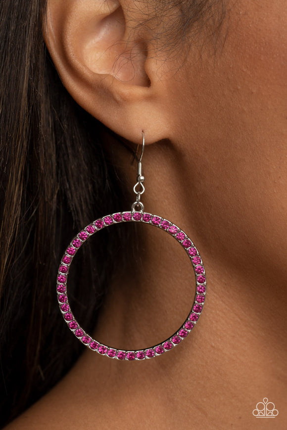 Head-Turning Halo - Pink Earrings – Paparazzi Accessories