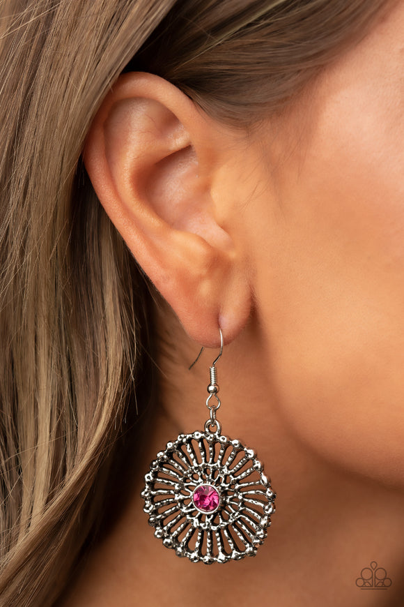 Tangible Twinkle - Pink Earrings – Paparazzi Accessories
