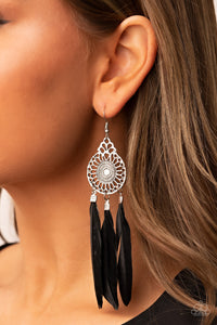 Pretty in PLUMES - Black Earrings – Paparazzi Accessories