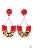 Make it RAINBOW - Red Earrings – Paparazzi Accessories
