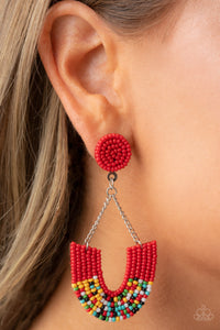 Make it RAINBOW - Red Earrings – Paparazzi Accessories