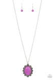 Daisy Dotted Deserts - Purple Necklace – Paparazzi Accessories