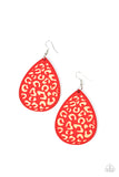 Suburban Jungle - Red Earrings – Paparazzi Accessories