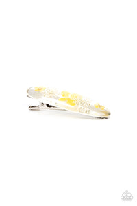 Floral Flurry - Yellow Hairclip – Paparazzi Accessories