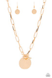 Tag Out - Gold Necklace - Paparazzi Accessories