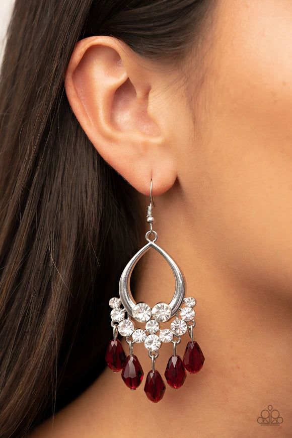 Famous Fashionista - Red Earrings – Paparazzi Accessories
