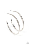 Monochromatic Curves - Silver Earrings - Paparazzi Accessories