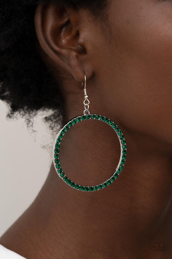 Head-Turning Halo - Green Earrings – Paparazzi Accessories