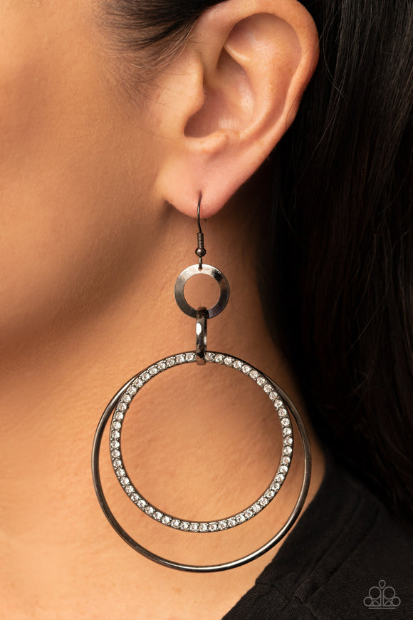 Haute Hysteria - Black Earrings – Paparazzi Accessories