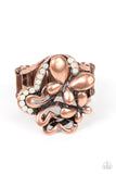 Fluttering Flashback - Copper Ring - Paparazzi Accessories