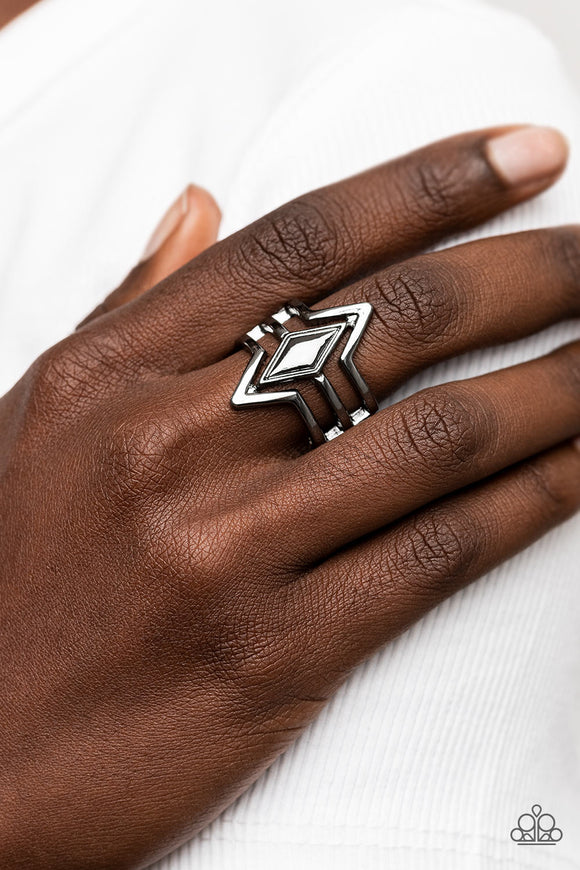 Deceivingly Diamond - Black Ring – Paparazzi Accessories
