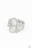 Bewitched Blossoms - White Ring - Paparazzi Accessories