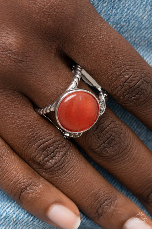 Clairvoyantly Cats Eye - Orange Ring – Paparazzi Accessories