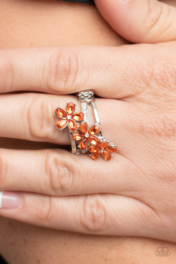 Posh Petals - Orange Ring – Paparazzi Accessories