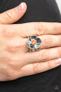 Prismatically Petunia - Orange Ring – Paparazzi Accessories