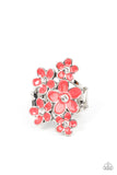 Boastful Blooms - Red Ring - Paparazzi Accessories