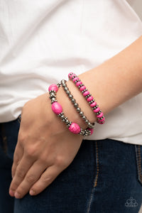 Take by SANDSTORM - Pink Bracelet – Paparazzi Accessories