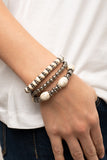 Take by SANDSTORM - White Bracelet - Paparazzi Accessories