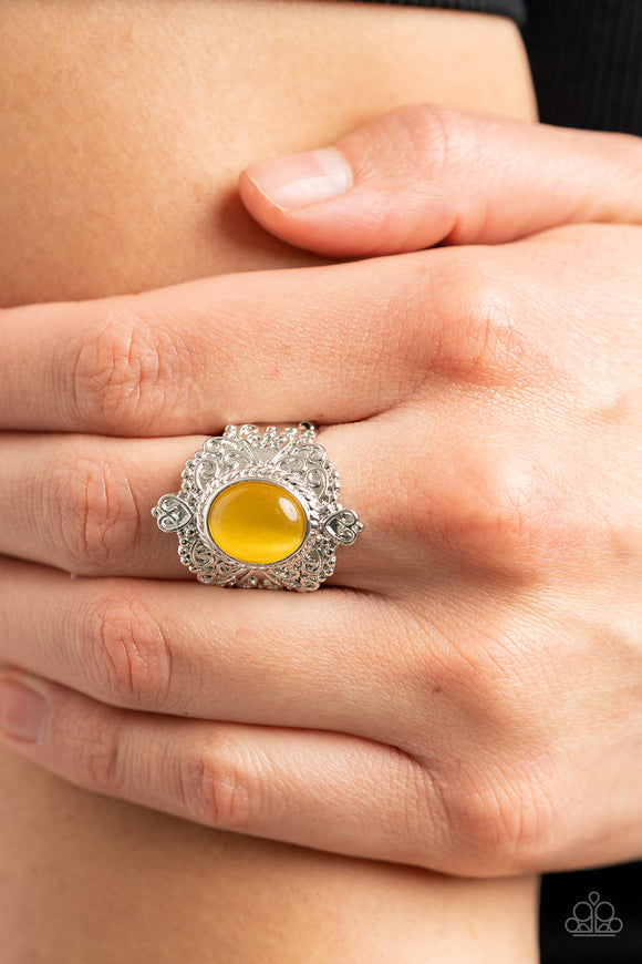 Delightfully Dreamy - Yellow Ring – Paparazzi Accessories