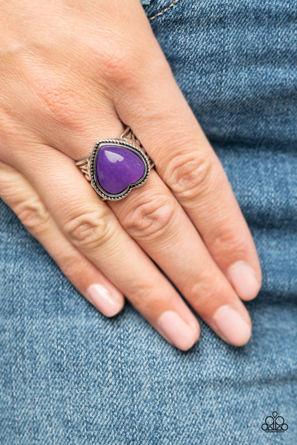 Stone Age Admirer - Purple Ring – Paparazzi Accessories