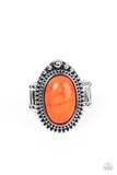 Chiseled Canyons - Orange Ring – Paparazzi Accessories