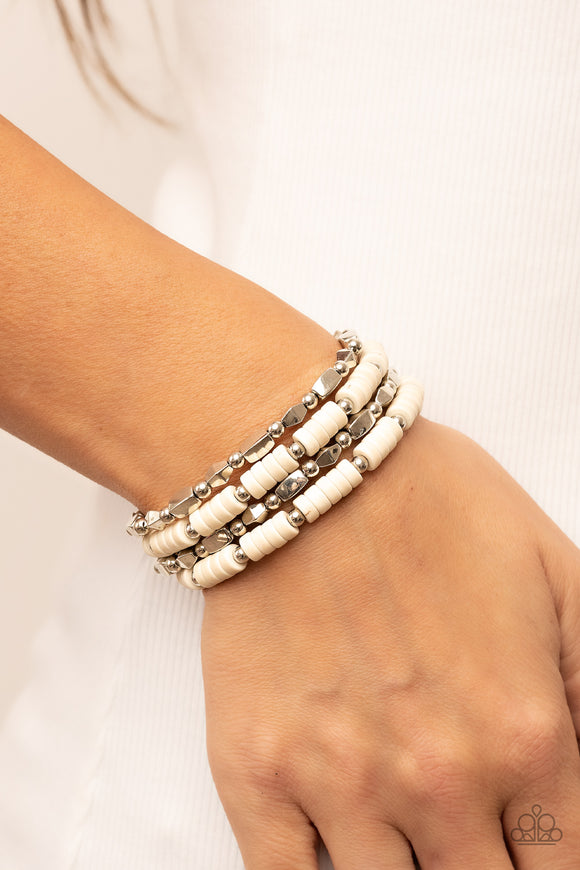 Anasazi Apothecary - White Bracelet – Paparazzi Accessories