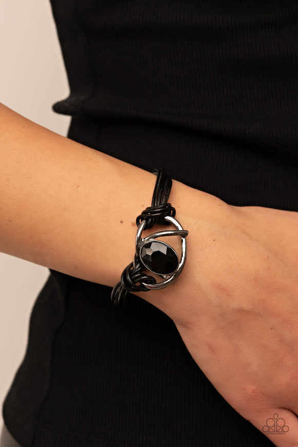 Keep Your Distance - Black Bracelet – Paparazzi Accessories