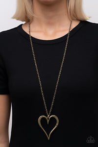 Hopelessly In Love - Brass Necklace – Paparazzi Accessories