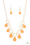Golden Glimmer - Orange Necklace – Paparazzi Accessories