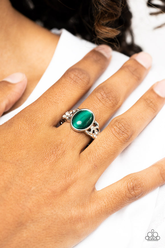 Crystals and Cats Eye - Green Ring – Paparazzi Accessories