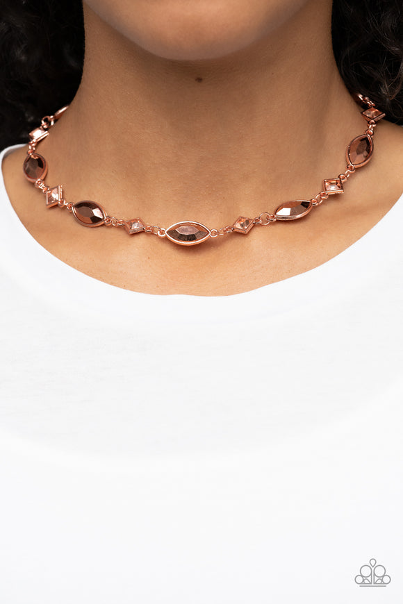 Prismatic Reinforcements - Copper Necklace – Paparazzi Accessories