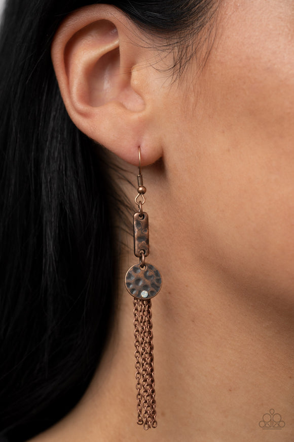 Twinkle Twinkle Little Trinket - Copper Earrings – Paparazzi Accessories