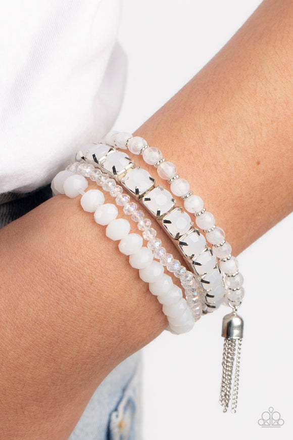 Day Trip Trinket - White Bracelet – Paparazzi Accessories