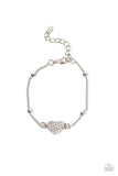 Heartachingly Adorable - White Bracelet - Paparazzi Accessories